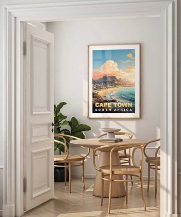 Çerçevesiz Poster Cape Town Masanın Gölgesinde Güzellik