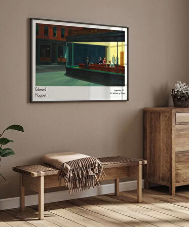 Çerçevesiz Poster Edward Hopper Nighthawks