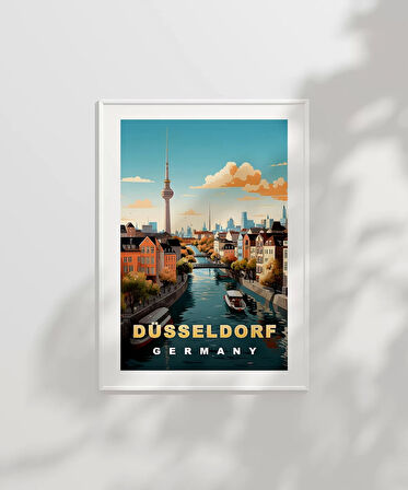 Çerçevesiz Poster Düsseldorf Almanya