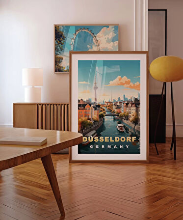 Çerçevesiz Poster Düsseldorf Almanya