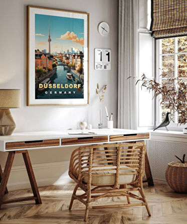 Çerçevesiz Poster Düsseldorf Almanya