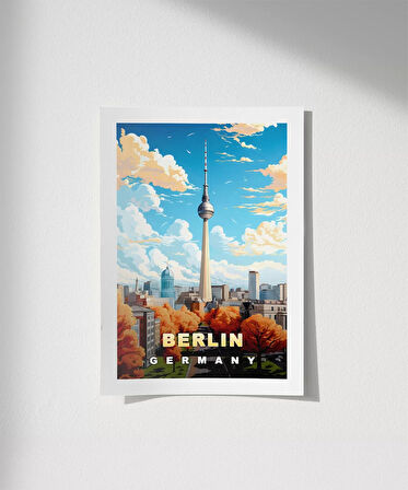 Çerçevesiz Poster Sonbaharda Berlin Gökyüzü