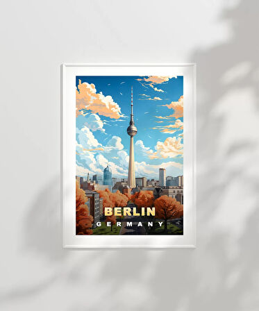 Çerçevesiz Poster Sonbaharda Berlin Gökyüzü