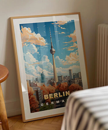 Çerçevesiz Poster Sonbaharda Berlin Gökyüzü