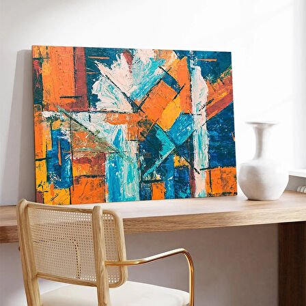 Geometrik Çiçek Bahçesi Kanvas Tablo