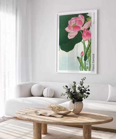 Çerçevesiz Poster Ohara Koson Çiçek Açan Lotus Çiçekleri 2