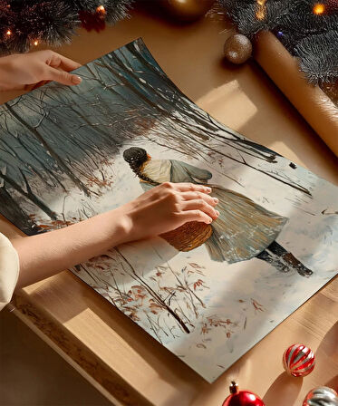 Çerçevesiz Poster Sırtı Dönük Kış