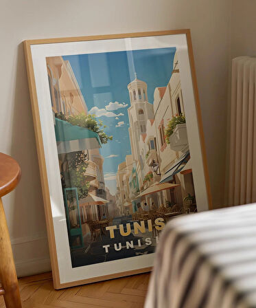 Çerçevesiz Poster Tunus’un Kalbi Tunis Şehir