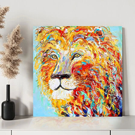 Ormanlar Kralı Aslan Kanvas Tablo