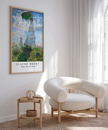 Çerçevesiz Poster Claude Monet Şemsiyeli Kadın (2)