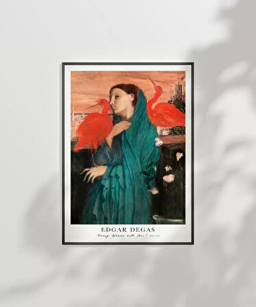 Çerçevesiz Poster Edgar Degas Ibis İle Genç Kadın