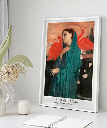 Çerçevesiz Poster Edgar Degas Ibis İle Genç Kadın