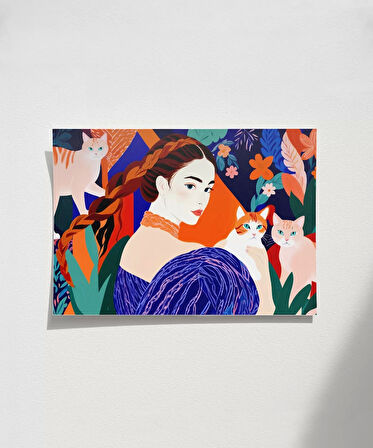 Çerçevesiz Poster Floral Harmoni ve Dostluk