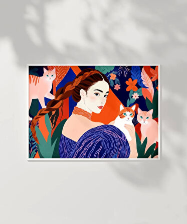 Çerçevesiz Poster Floral Harmoni ve Dostluk