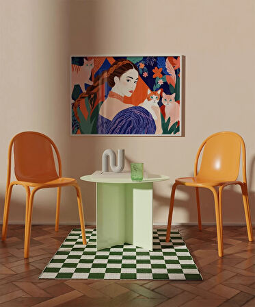 Çerçevesiz Poster Floral Harmoni ve Dostluk