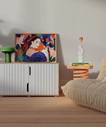 Çerçevesiz Poster Floral Harmoni ve Dostluk