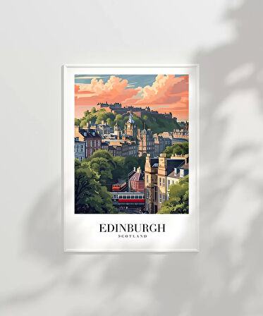 Çerçevesiz Poster Edinburgh'un Tarihi Tepeleri