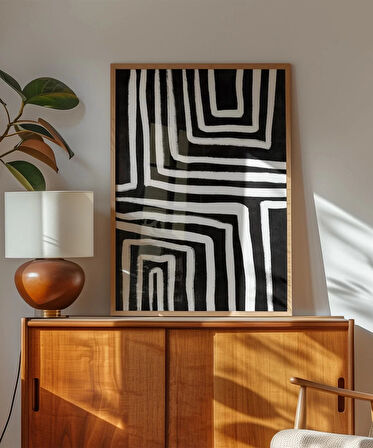Çerçevesiz Poster Geometrik Soyut Sanat
