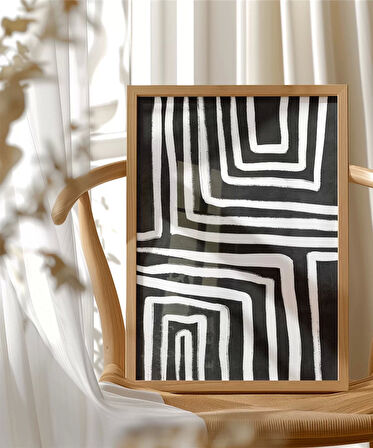 Çerçevesiz Poster Geometrik Soyut Sanat