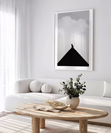 Çerçevesiz Poster Göğe Bakan Kedi