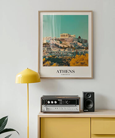 Çerçevesiz Poster Antik ve Modern Şehir
