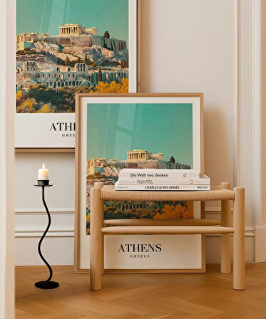Çerçevesiz Poster Antik ve Modern Şehir