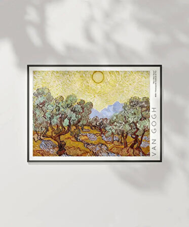 Çerçevesiz Poster Vincent Van Gogh Zeytin Ağaçları