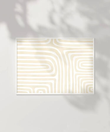 Çerçevesiz Poster Soyut Labirent Desenli