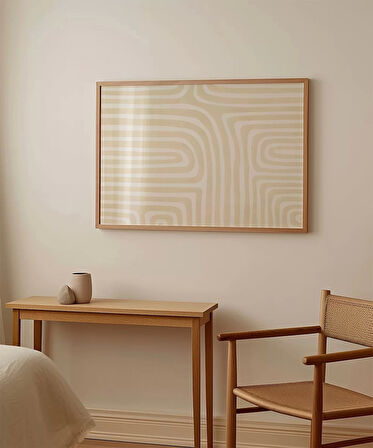 Çerçevesiz Poster Soyut Labirent Desenli