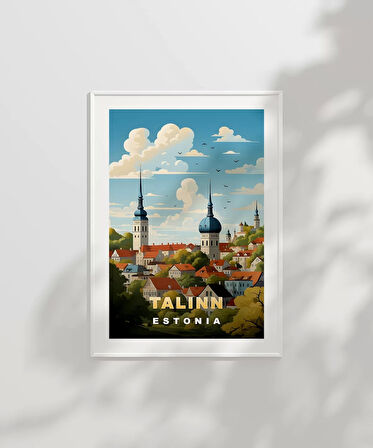 Çerçevesiz Poster Tallinn Tarihi Şehir Manzarası