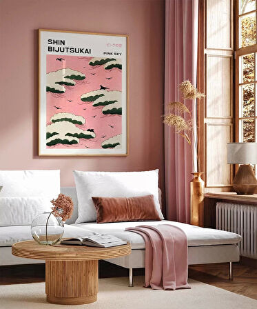 Çerçevesiz Poster Shin Bijutsukai Pembe Gökyüzü