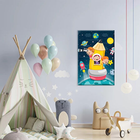 Yıldızlar Arasında Uçuş Kanvas Tablo