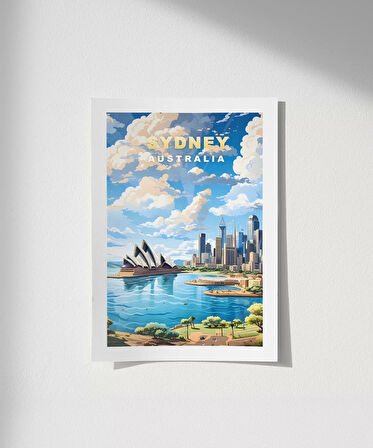 Çerçevesiz Poster Sydney Limanı ve Opera Binası