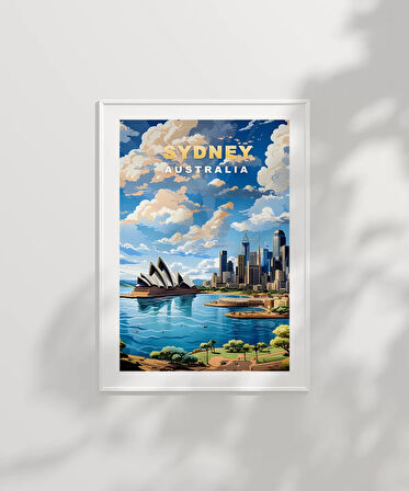 Çerçevesiz Poster Sydney Limanı ve Opera Binası