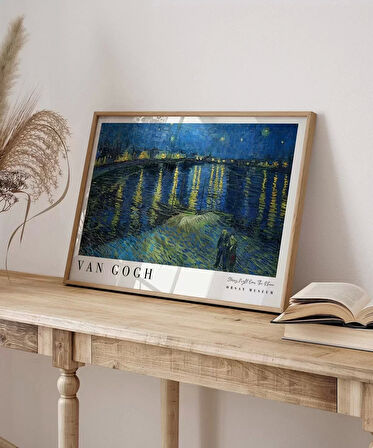 Çerçevesiz Poster Vincent Van Gogh Ren Nehri’nde Yıldızlı Bir Gece