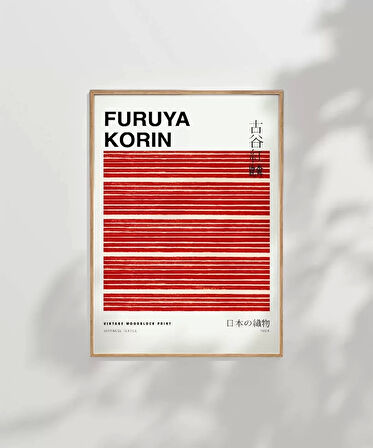 Çerçevesiz Poster Fruya Korin-Vintage Japon Deseni Baskı No 3