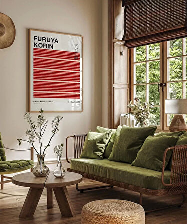 Çerçevesiz Poster Fruya Korin-Vintage Japon Deseni Baskı No 3