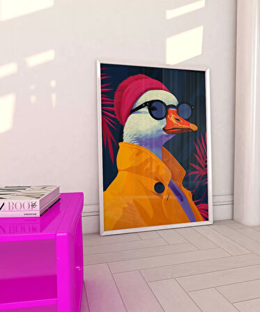 Çerçevesiz Poster Neon Moda Ördek Stili