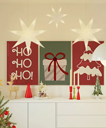 Çerçevesiz Poster Yeni Yıl Coşkusu 3'lü