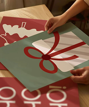 Çerçevesiz Poster Yeni Yıl Coşkusu 3'lü