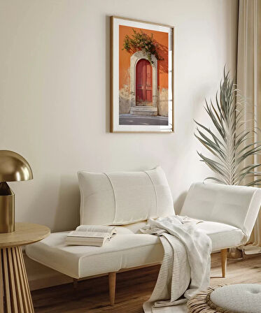 Çerçevesiz Poster Akdeniz Kırmızı Kapı