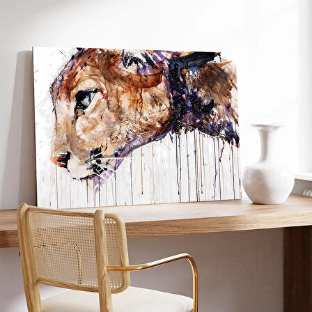 Aslanın Manevi Portresi Kanvas Tablo