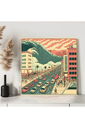 Yaklaşan Tsunami Kanvas Tablo