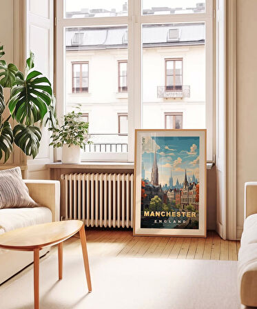 Çerçevesiz Poster Manchester'ın Zarif Mimarisi