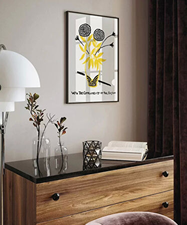 Çerçevesiz Poster Vazoda Çiçek