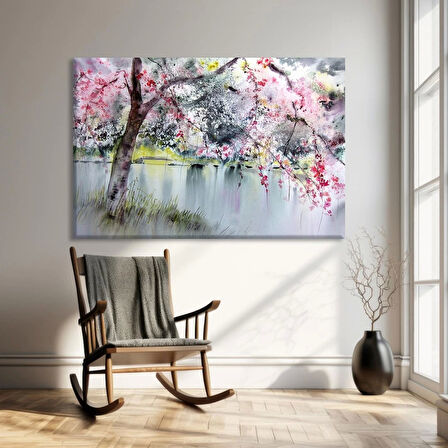 Renk Cümbüşü Çiçek Tarlası Kanvas Tablo