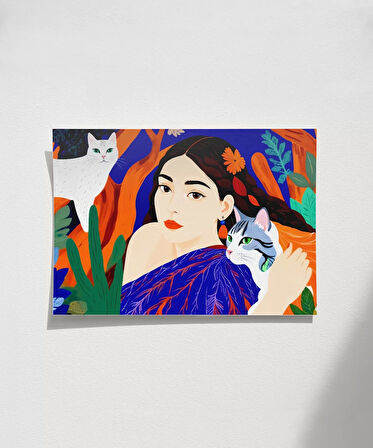 Çerçevesiz Poster oğanın ve Sevgilerin Uyumu