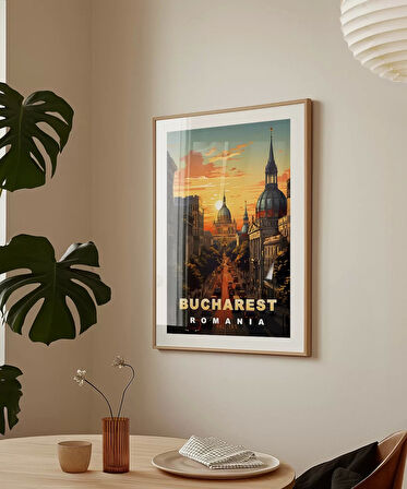 Çerçevesiz Poster Bükreş Altın Saatin Büyüsü