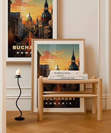 Çerçevesiz Poster Bükreş Altın Saatin Büyüsü