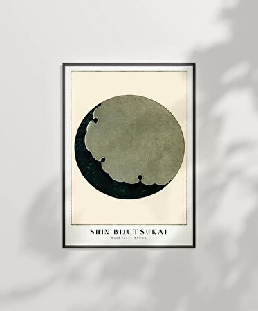 Çerçevesiz Poster Shin Bijutsukai Ay İllüstrasyonu